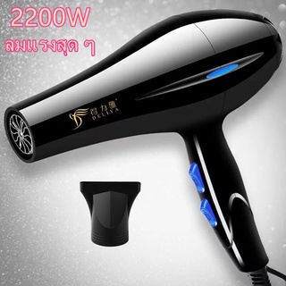 ไดร์เป่าผม DELIYA Hair dryer เครื่องเป่าผมไฟฟ้า ไดร์ ไดร์จัดแต่งทรงผม รุ่นยอดนิยม 2200วัตต์  ลมร้อน/ลมเย็น  แห้งเร็ว