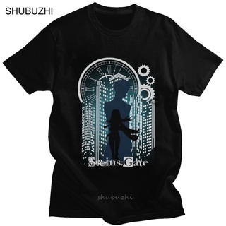 เสื้อยืดผ้าฝ้ายพิมพ์ลายขายดี เสื้อยืดแขนสั้น ผ้าฝ้าย พิมพ์ลายการ์ตูนอนิเมะ Steins Gate Rintarou Okabe แฟชั่นสําหรับผู้ชา