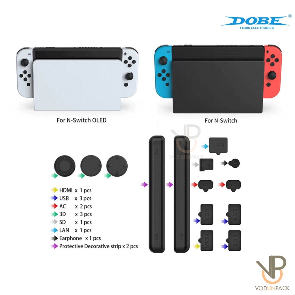 [DOBE™] ที่กันฝุ่น Nintendo Switch / Nintendo Switch OLED แท้ แบรนด์ Dobe ชุดกันฝุ่น DustProof