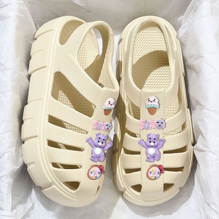 รองเท้าแตะก้นหนา💛✨👣รองเท้าหัวโต🌟🌰​​สูง 6cm size35-40💕