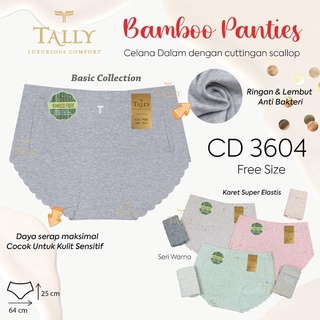 Tally กางเกงชั้นใน ไร้รอยต่อ ไม้ไผ่ เหมาะกับ L-XXL Polos Basic Anti-Plagiarism CD 3604 TALLY CD 3604i ฟรีไซซ์ สําหรับผู้หญิง