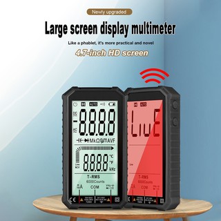 ดิจิตอล มัลติมิเตอร์ Digital Multimeter True-RMS NCV Tester AC/DC Volt Ohm Capacitance Continuity Temperature Frequency