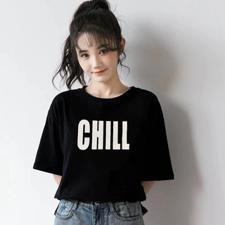 CHILL round neck t shirt for womenเสื้อยืด