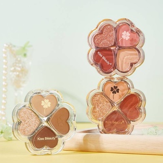 อายแชโดว์ พาเลทอายแชโดว์ทาตา 4สี เนื้อใยไหม ชิมเมอร์ กลิตเตอร์ น่ารัก ติดทน Eye Shadow Palette