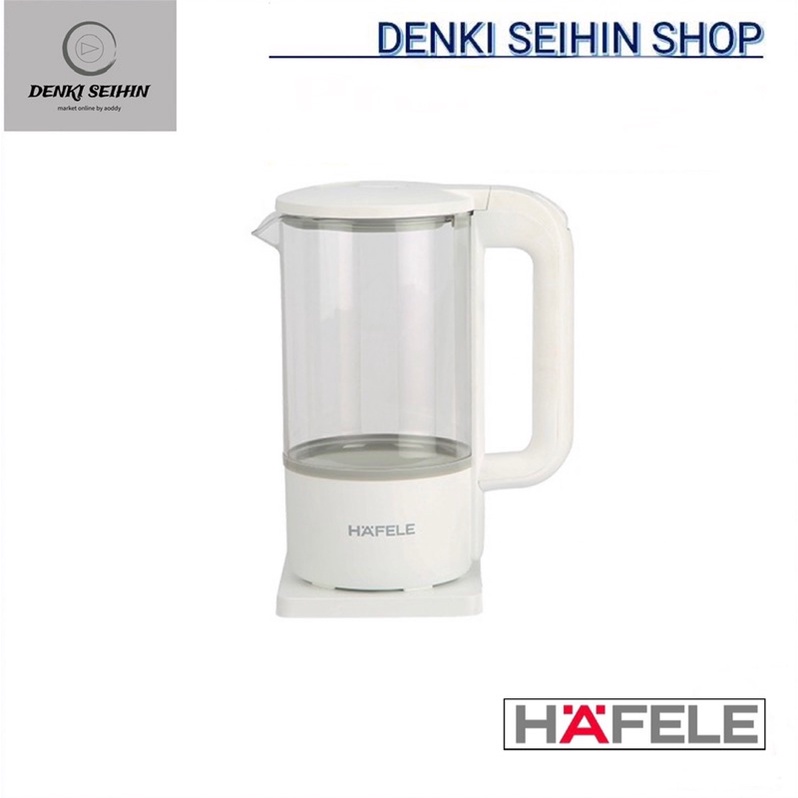 HAFELE กาต้มน้ำร้อนไฟฟ้าแบบแก้ว ขนาด 1.2 ลิตร ECOM-247 (สีขาว) /Glass electric kettle 1.2L