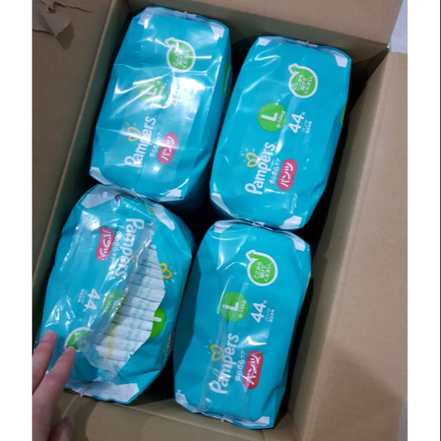 แพมเพิส pampers ไซร์ L แพคใหญ่ 44 ชิ้น ราคาถูก