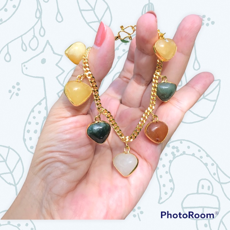 ‼️สร้อยข้อมือหยกแท้ ขนาดข้อมือ 20 ซม.