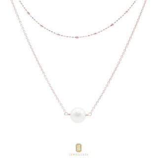 Jewellista จี้ไข่มุกพร้อมสร้อยเงินแท้ Matilda