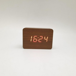 G.house Online นาฬิกาตั้งโต๊ะ LED CSL017-RD สีไม้