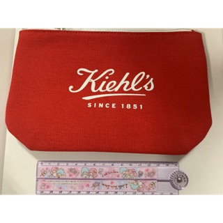 แท้💯%❤️ของใหม่ ผ้าแคสวาส❤️กระเป๋าใส่เครื่องสำอาง Kiehl’s มีซับใน 17*14 ซม.