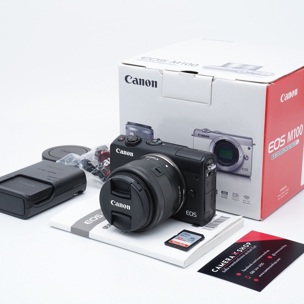 Canon EOS M100 อดีตประกันร้าน ครบกล่อง แถม เมม 32 GB
