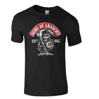 เสื้อยืดผ้าฝ้าย 100% son of anarchy samcro redwood สําหรับผู้ชาย