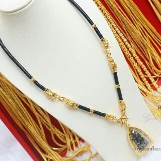 สร้อยคอกะลาแท้งานทอง 5 ไมครอน สวยหรู