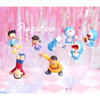 โมเดล ฟิกเกอร์ ของเล่น เกาะแก้ว โดเรม่อน 💙 Figure Model Doraemon &amp; Friends ชุด 8ตัว