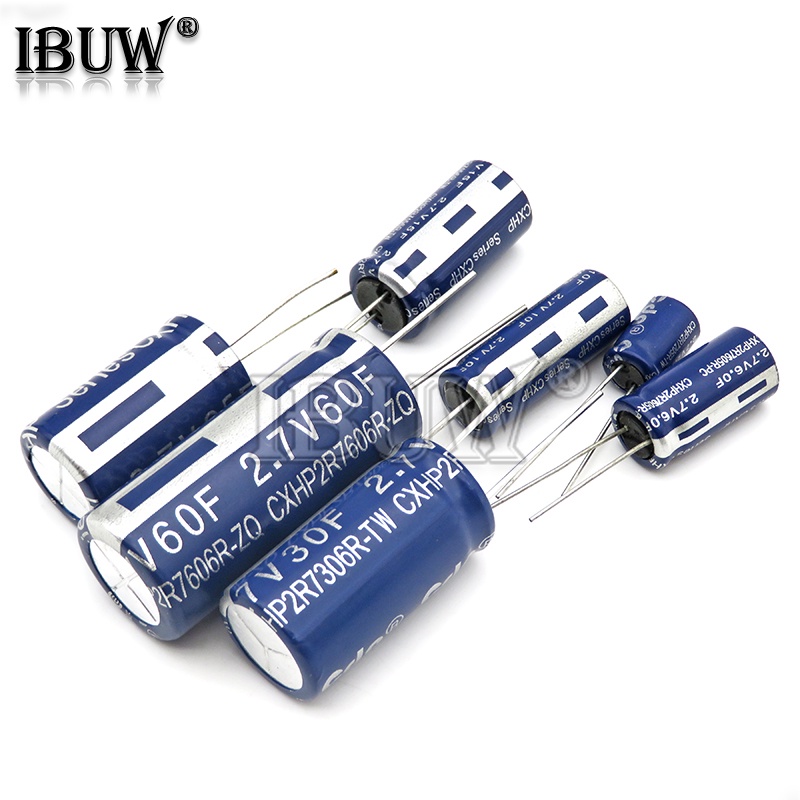 2pcs super capacitor farad capacitor 2.7V 2F 3.3F 4F 4.7F 5F 6F 7F 8F 10F 15F 20F 25F 30F 60F