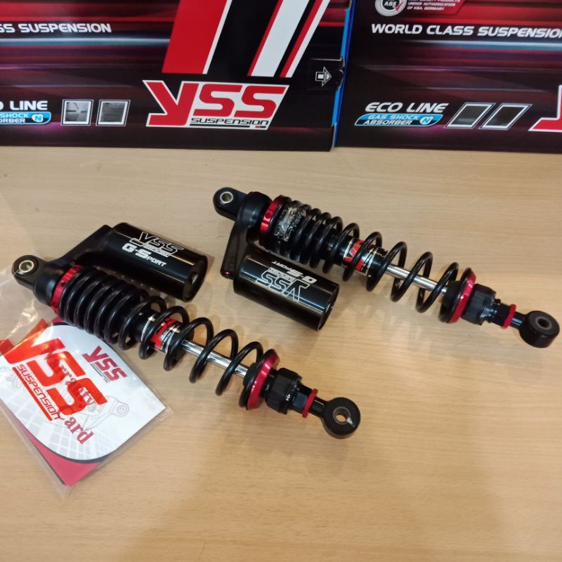 โช้คหลัง(YSS)BLACK-SERIES G-SPORT HO\WAVE100-110I'13,125-I'13(340)สีดำ/ดำ/ดำ BLACK/BLACK/BLACKรหัส:R