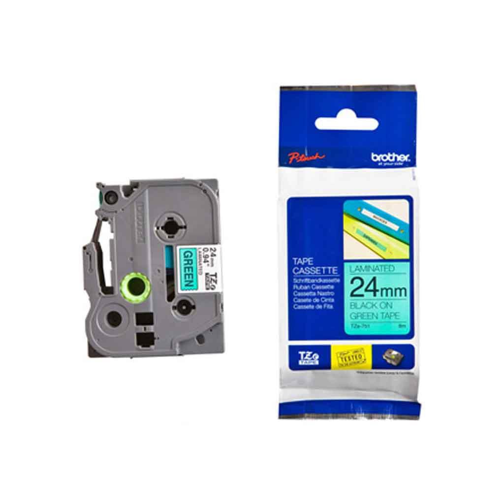 STATIONERY & SUPPLIES BROTHER TZE TAPE TZE751 Model : TZE751 Vendor Code : N TZ-TAPE BLACK ON GREEN,