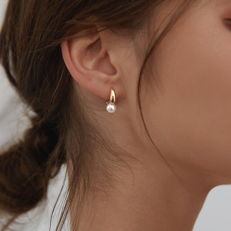 2022 Pearl Hoopต่างหูผู้หญิงNon Tarnish Earingsสําหรับผู้หญิงเจาะต่างหูชุดEaringsสําหรับเด็กอุปกรณ์เ