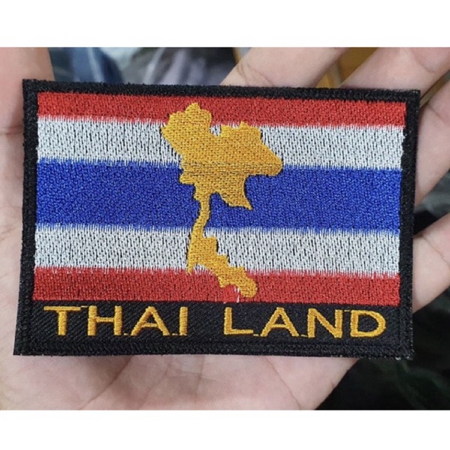 อาร์มผ้าปักธงชาติขนาด 10 × 6 เซนติเมตร