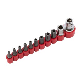 ชุดดอกบิตและดอกไขควงพร้อมอแดปเตอร์ชนิดมีรูกลาง ( Hexlobe Tamper- Proof Bit Set 11Pcs )