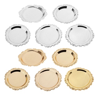 [NANA] Metal Golden Plates Fruits Holder Platter Tableware for/ Party Dinning 10cm/4"