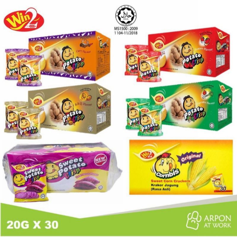 มันฝรั่ง ขนมปังบางกรอบ เครกเกอร์ Win2 Potato Crackers Crisp