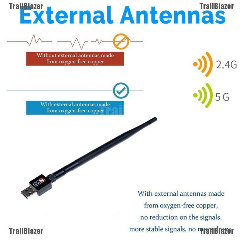 อะแดปเตอร์เครือข่ายไร้สาย usb 2.4 5Ghz 600Mbps ดูอัลแบนด์