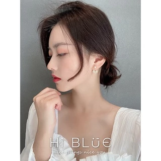 ต่างหูเข็มเงิน เกรด S925 ประดับไข่มุก และพลอยเทียม ขนาดเล็ก แบบเรียบง่าย สไตล์เกาหลีใต้