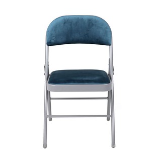 Multipurpose chair CHAIR 46.5x45.5x78CM FAIR VELVET BLUE Multipurpose furniture Home &amp; Furniture เก้าอี้อเนกประสงค์ เก้า