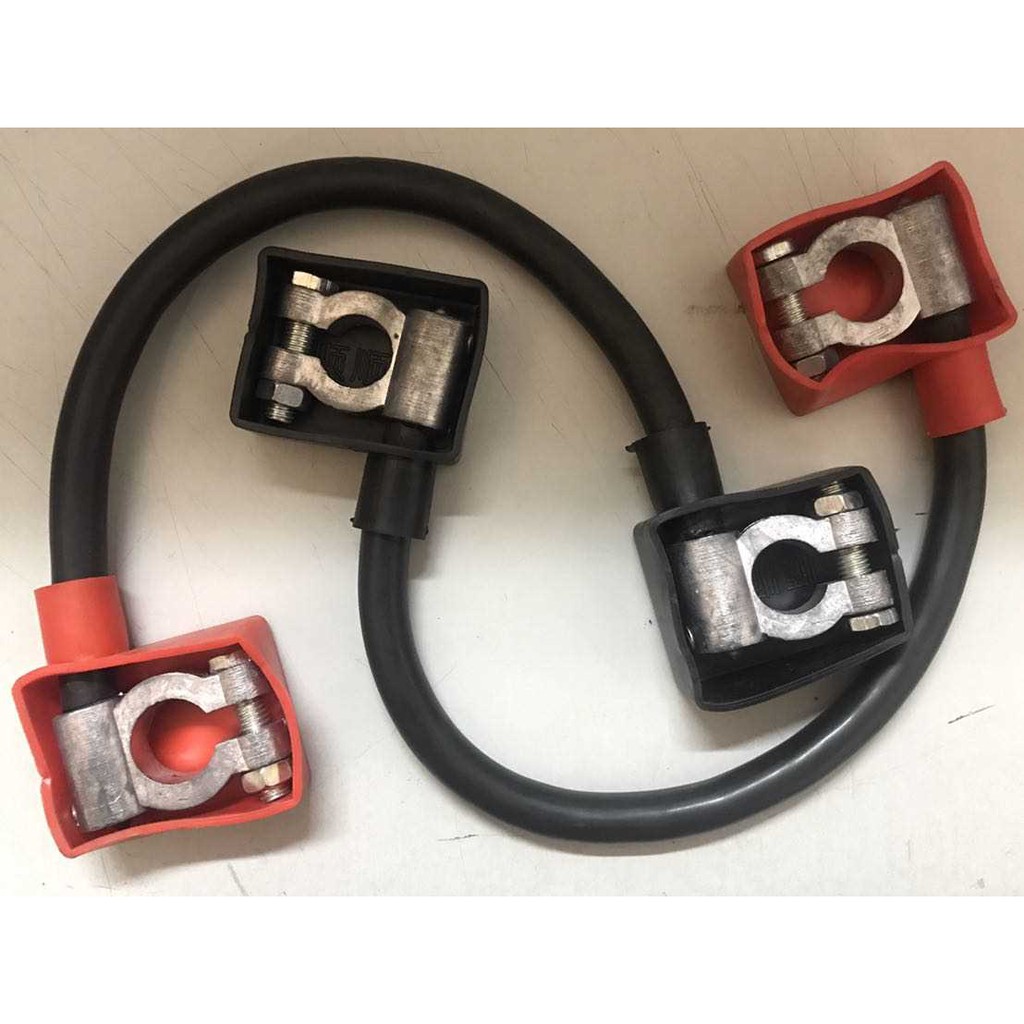 สายไฟแบตเตอรี่รถยนต์ โซล่าเซลล์ ขั้วกลม ยาว 30ซม สายไฟเส้นใหญ่ ขั้วต่อแบตแข็งแรง รับกระแสไฟได้ดี - รูปที่ 4