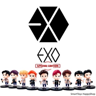 Figure Model EXO Special Edition New  ฟิกเกอร์โมเดลวงเอ็กโซสุดน่ารักรุ่นพิเศษครบเซ็ต9ตัว