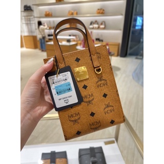 แท้💯 MCM Tote X-Mini Klassik Tote in Visetos Cognac