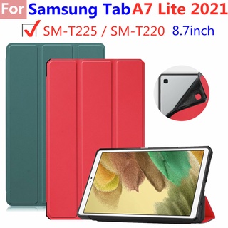 เคสสําหรับ Samsung Galaxy Tab A7 Lite 2021 8.7Inch Sm T225 T220 เคสหนัง Tpu แบบนิ่มพับได้ปรับได้