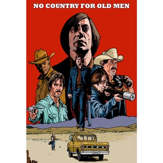 โปสเตอร์หนัง No Country for Old Men โน คันทรี่ ฟอร์ โอแมน ภาพยนตร์ Movie Poster ภาพติดผนัง ตกแต่งบ้าน รูปติดห้อง รูปภาพ