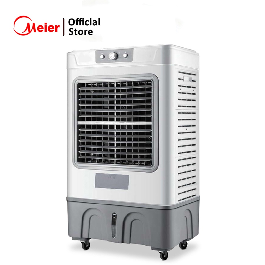 Meier พัดลมไอเย็น ขนาด60ลิตร พร้อมเจลเย็น2ขวด พัดลมไอเย็น4ล้อ รับประกัน1ปี Air cooler