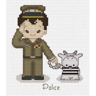 ความใฝ่ฝันของผม (ตำรวจ) (46-C) ชุดปักครอสติช ภิญญ์ ,Cross Stitch Kit Pinn (Pre Order)