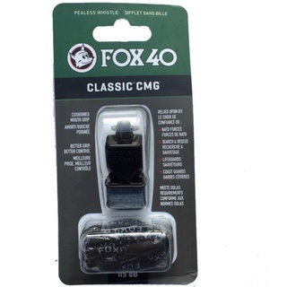 นกหวีดสีดำ FOX 40 (งานเทียบ) Classic CMG  115DB การกีฬา เป่าฉุกเฉิน  งานอาสา จราจร กีฬา  มียางซิลิโคน