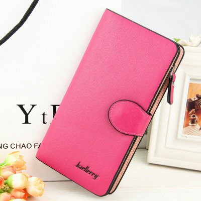 Baellerry กระเป๋าถือคุณภาพสูงของผู้หญิงสีชมพูเข้ม VCT302HD