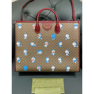 𝐃𝐨𝐫𝐚𝐞𝐦𝐨𝐧×Gucci กุชชี่ Tote 650037กระเป๋าถือกระเป๋าแฟชั่นแบรนด์เนน กระเป๋าหิ้วผู้ชาย​ผู้หญิง กระเป๋าหิ้ว