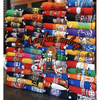 เสื้อยืดมือสอง USA แบบสุ่ม คละลาย เลือกไซส์ได้ 40 บาท 3 ตัว 100