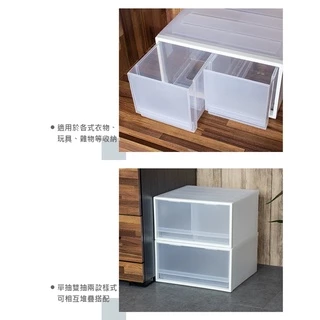 Keyway กล่องเก็บของ กล่องลิ้นชัก 2 ช่อง รุ่น CK-72 สามารถวางซ้อนกันได้