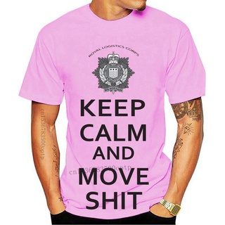 oversize T-shirt ขายดี เสื้อยืดลําลอง แขนสั้น พิมพ์ลาย Royal Logistic Corps Keep Calm and Move Sh*t AGgcoh54OGlbdk16 ส
