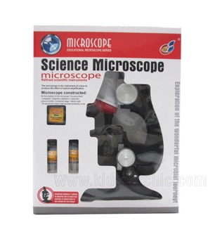 กล้อง Microscope + สไลด์ 48 แผ่น