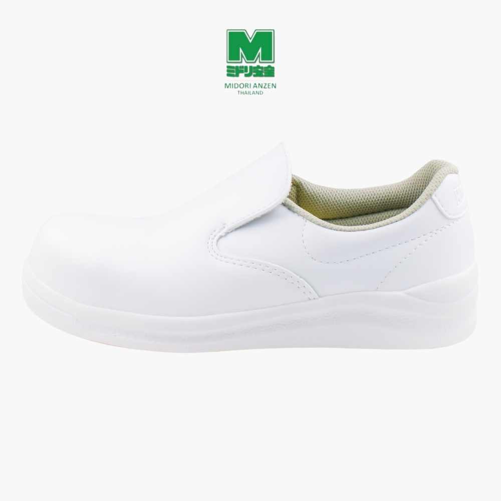 Midori Anzen รองเท้าเซฟตี้ กันลื่น รุ่น NHS-600 สีขาว / Midori Anzen Anti-slippery Safety Shoe NHS-600 White