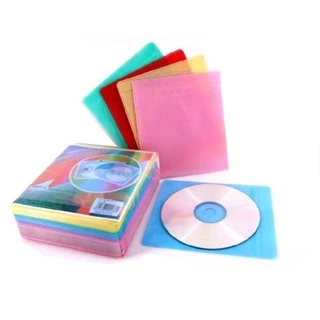 ซองใส่แผ่นซีดี ซองใส่ดีวีดี CD DVD ใส่ได้ 2 ด้าน แพค 20/50/100 ซอง กันแผ่นขูด กล่องซีดี คละสี US.Station