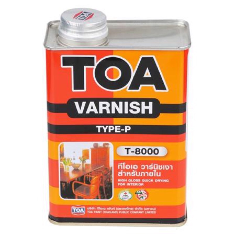 น้ำมันวานิชเงา ภายใน TOA รุ่น T8000 สีใส