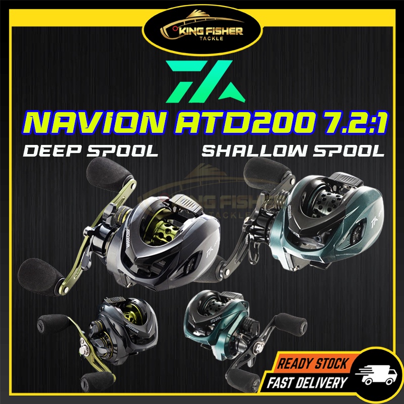 Kft NAVION ATD200 Baitcasting Reel Mesin Atas Casting Reel BC น้ําหนักเบา/ตื้น Spool Ultralight 7.2: