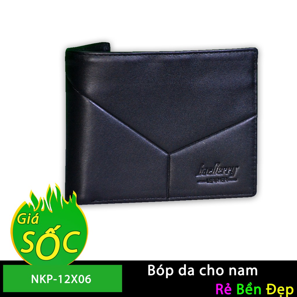 กระเป๋าสตางค์หนังผู้ชายเหมาะสําหรับพนักงานออฟฟิศและคนหนุ่มสาวที่ใช้งาน - NKP-12X06-D (สีดํา)