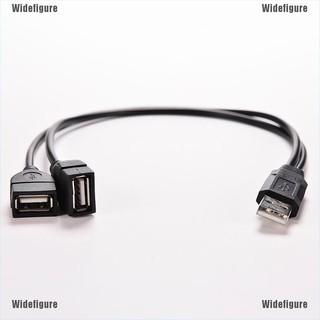 สายไฟ USB 2.0 A Male to 2 Dual USB Female Jack Y Splitter Hub สําหรับเชื่อมต่อ