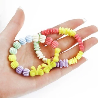 ลูกปัดอะคริลิก สำหรับทำสร้อยข้อมือ 28-180 ชิ้น